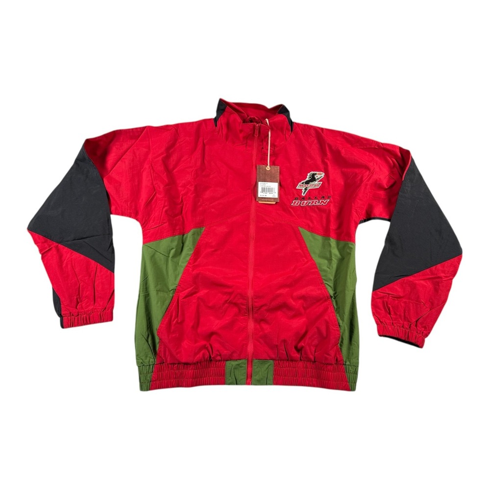 Mitchell & Ness Dallas Burn Windbreaker Jacket Mens Medium Victory‎ Red Full Zip
